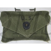 Pouch OD First Aid Kit Canvas US Army M1942 with correct laminated paper and foil wrapping dressing