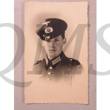 Studio portret (Mil Postcard) WH NCO with visor cap