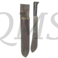 Kapmes WO2 met leren schede Canada (Machete WW2 with leather scabbard Canada)