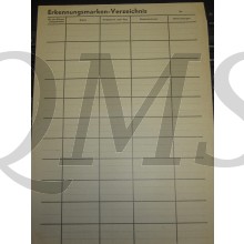 WH Erkennungsmarken verzeichnis (WH ID (dog) Tag identification form) 