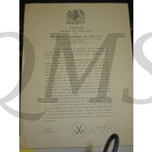 Speciall Order of the Day Lt Gen E.C. Mansergh, 15th Indian Corps  A.F.N.E.I 19-11-1946 Batavia 