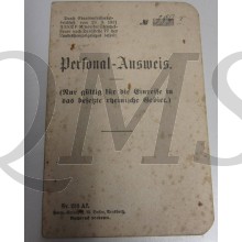Personals ausweiss fùr Ruhrgebiet no 389 (Pass no 389 for Allied occupation of the Rhineland)