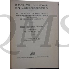 Reciuel Militair en Legerorders deel 2 1929-1937