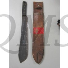 Kapmes met leren schede (Machete with leather scabbard 1942)
