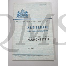 Ontwerp voorschrift No 1867 Planchetten Artillerie 