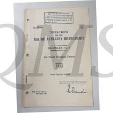 Pamphlet No 1 Use of Artillery Instruments Air Burst Ranging Charts