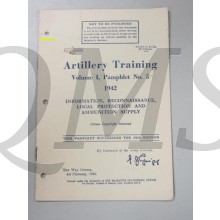 Pamphlet No 5 Vol I  Artillery Training Information, Recon Ammo supply