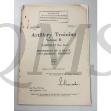 Pamphlet No 16A Vol II Artillery Training Deployment of a heavy AA Regiment