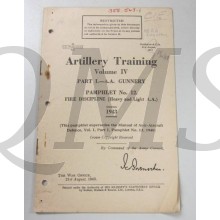 Pamphlet No 12 Vol IV Artillery Training Fire discipline Light and Heavy AA