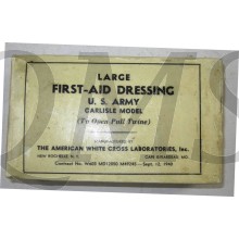 Large first aid dressing US Army Carlisle model American White Cross 