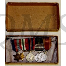 British 5 miniature medals boxed