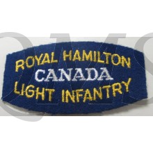 Shoulder title Royal Hamilton LI Canada