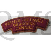 Shoulder title British Columbia Dragoons Canada 
