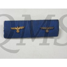Feldspange DA 4 Jahre, silberne Medaille an Einzelspange, silberner Adler (ist gerne mal abgetragen, so dass er                    bronzefarbend erscheint) auf Einzelfeldschnalle   DA 12 Jahre, goldene Medaille, goldener Adler, wurde immer zusammen mit de