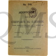 Voorschrift no 218 Legerplaats bij Oldebroek