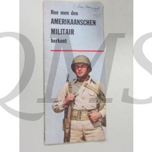 Folder hoe men den Amerikaanschen militair herkend