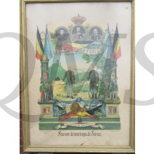 Oorkonde Belgie Regiment de Caribinier Souvenir de Montemps de Service 1900