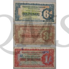 British Army special voucher (banknotes) WW2