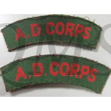 Shoulder titles Army Dental Corps A.D.C. (canvas)