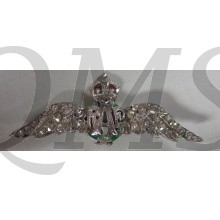 WW2 Royal Air Force Pilot's Wing Silver & Marcasite RAF Sweetheart Brooch