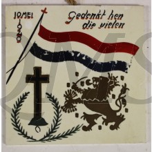 Wandtegel Gedenkt hen die vielen 10 mei 1940