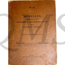 Voorschrift no 12 Modellen behoorende bij het regelement der Administratie der KL 1937