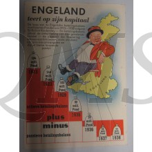 NSB briefkaart Engeland teert op zijn kapitaal 1938-39