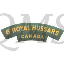 Shoulder title The Royal Canadian Hussars (Montreal) (RCH) (canvas)