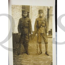 Foto 2 manschappen in gevechts kleding 1914 