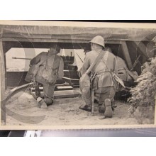 Prent briefkaart  mobilisatie 1940 nederland paraat opstelling veld 7