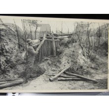Prent briefkaart  mobilisatie 1940 nederland paraat bouwen versterking