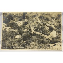 Prent briefkaart 1940 mobilisatie Hoe warm het was en hoe ver