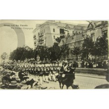 Postkarte 1914  Gruss von der Parade, die Fahnen Compagnie