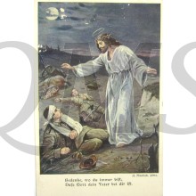Patriotische briefkaart Bedenke, wo Du immer bisst, dass Gott dein Vater bei Dir ist