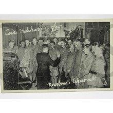 Prent briefkaart mobilisatie 1940 Nederland's Weermacht, nr 131 "Eerste Mobilisatie zangkoor"