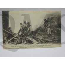 Carte Postale Front de la Somme, Prise de Cantigny par le troupes Americanes soutenues par le chars d'assault Francais