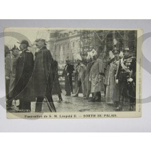 Carte Postale Funerailles de S.M. Leopold II Sortie du Palais