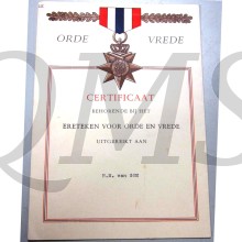 Oorkonde Orde en Vrede