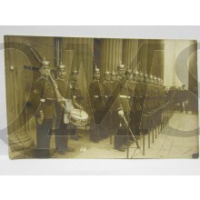 Postkarte Angetreten mit pickelhaube