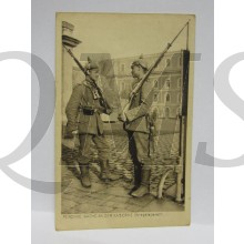Postkarte 1915 Peronne Wache an der Kaserne (Kriegslazarett)