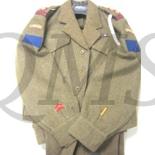 Battle dress jas/broek P40 2e anti tank regiment RCA 1944 (Battle dress/trousers 1944 P40 CANADA 2nd Anti tank regiment RCA)  