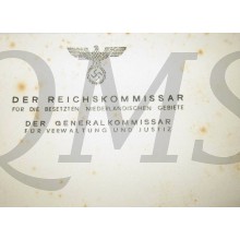 Origineel briefpapier Reichskommissar Seyss-Inquart fur die besetzten Niederlandische Gebiete fur Verwaltung und Justiz