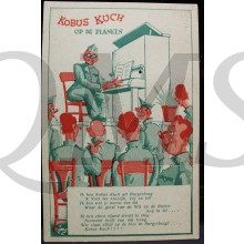 Prent briefkaart mobilisatie 1940 Kobus Kuch op de planken
