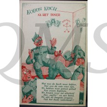 Prent briefkaart mobilisatie 1940 Kobus Kuch na het diner