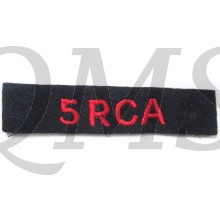 Shoulder title 5th field regiment RCA 4th Canadian Armoured Division