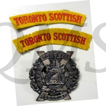 Cap badge Officicers Toronto Scottish with shouldertitles