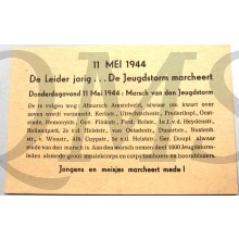 Flyer 11 mei 1944 de Leider jarig, de Jeugdstorm marcheert
