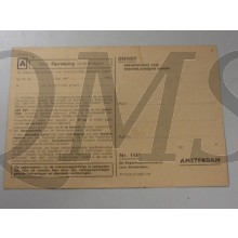 Formulier 1941 Ingeleverde Metalen