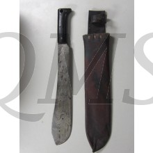 Kapmes met leren schede (Machete with leather scabbard)