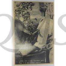 Prent briefkaart mobilisatie 1939 Lekker eten punt